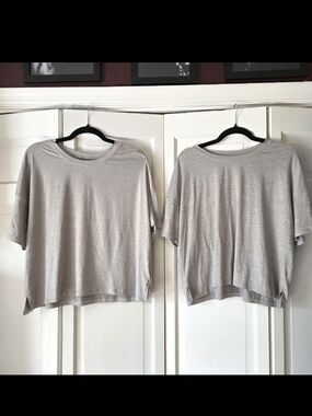 Bundle 2 Crop Relaxed Grey Tees
